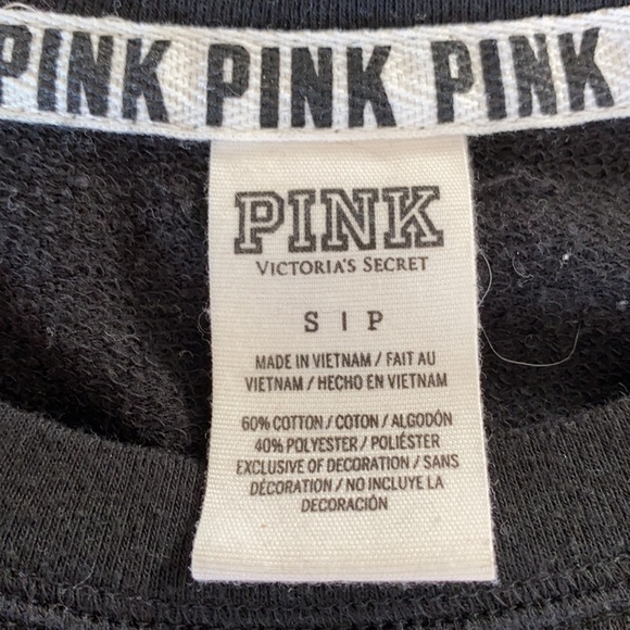 Black - Pink Brand Sweatshirt - Picture 3 of 3